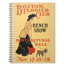 Diseño de afiches de época - Boston Terrier Bench
