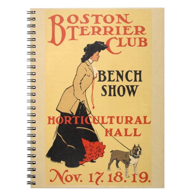 Cuaderno Diseño de afiches de época - Boston Terrier Bench  (Frente)