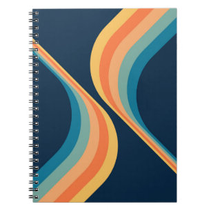 Cuaderno Diseño de alas de estilo retro colorido