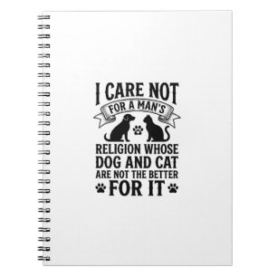 Cuaderno diseño de amante de mascotas cita religión gato pe