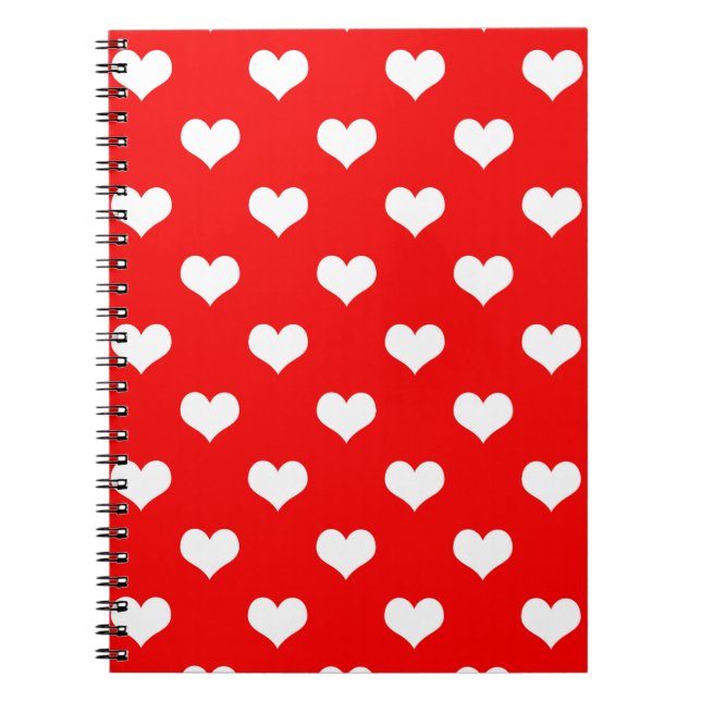 Cuaderno Diseño de amor de corazón rojo  (Frente)