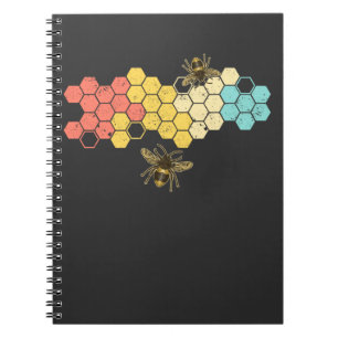 Cuaderno Diseño de apicultor retro Honeycomb para abeja