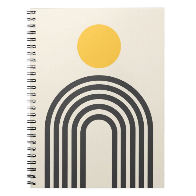 Cuaderno Diseño de Arco Boho y Sol (Frente)