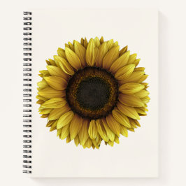 Cuaderno Diseño de arte botánico Vivid Sunflower