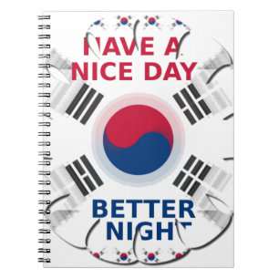 Cuaderno Diseño de arte de bandera coreana "Que tengas un b