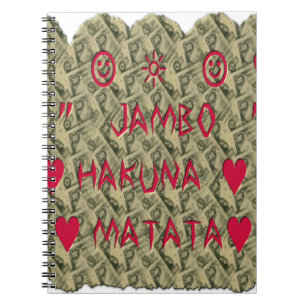 Cuaderno Diseño de Arte de Impresión Hakuna Matata Hablar D