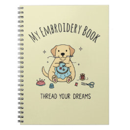 Cuaderno Diseño de arte de libro de bordado de Retriever Do