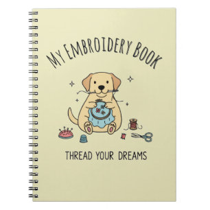 Cuaderno Diseño de arte de libro de bordado de Retriever Do