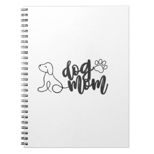 Cuaderno Diseño de arte de línea de mamá de perro Amante de