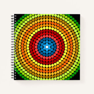 Cuaderno Diseño de arte de mandala abstracto punteado-65904