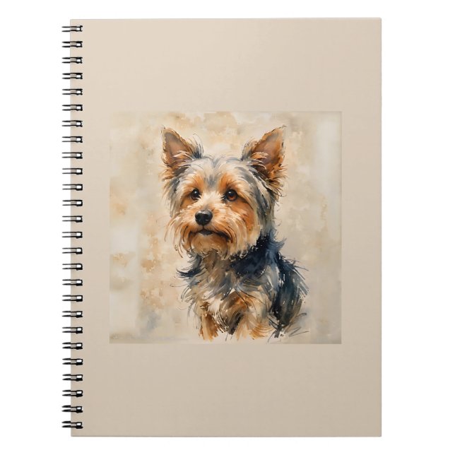 Cuaderno Diseño de arte de perro Terrier de Yorkshire  (Frente)