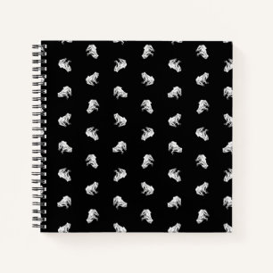 Cuaderno Diseño de arte de ranas pequeñas y pequeñas, negro