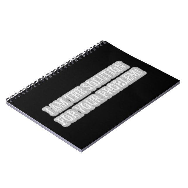 Cuaderno Diseño de arte lindo sobre "SOY LA SOLUCIÓN" Compr (Lado Izquierdo)