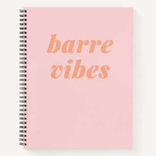 Cuaderno Diseño de bailarina de ballet rosa y Naranja Barr