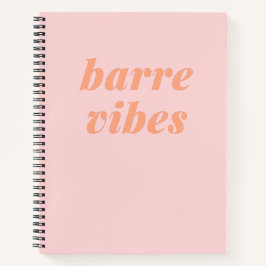 Cuaderno Diseño de bailarina de ballet rosa y Naranja Barre