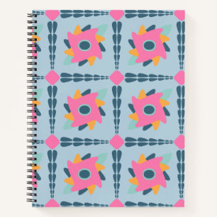 Cuaderno Diseño de baldosas geométricas vibrantes