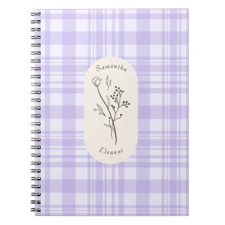Cuaderno Diseño de banda morada personalizado