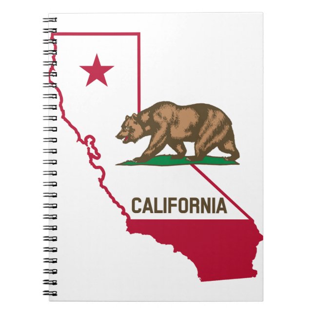 Cuaderno Diseño de bandera de California (Frente)