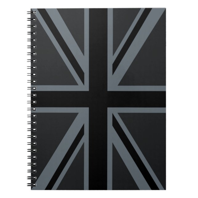 Cuaderno Diseño de bandera de la unión negra (Frente)