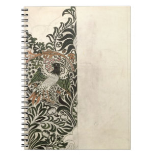 Cuaderno Diseño de bloque de madera inacabado del "pájaro