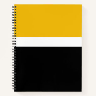 Cuaderno Diseño de bloques de color amarillo blanco negro