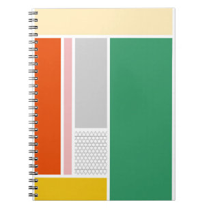 Cuaderno Diseño de bloques de color retro moderno y negrita