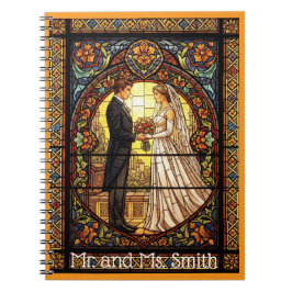 Cuaderno Diseño de boda en vidrio emplomado tradicional