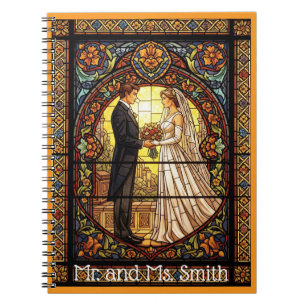 Cuaderno Diseño de boda en vidrio emplomado tradicional