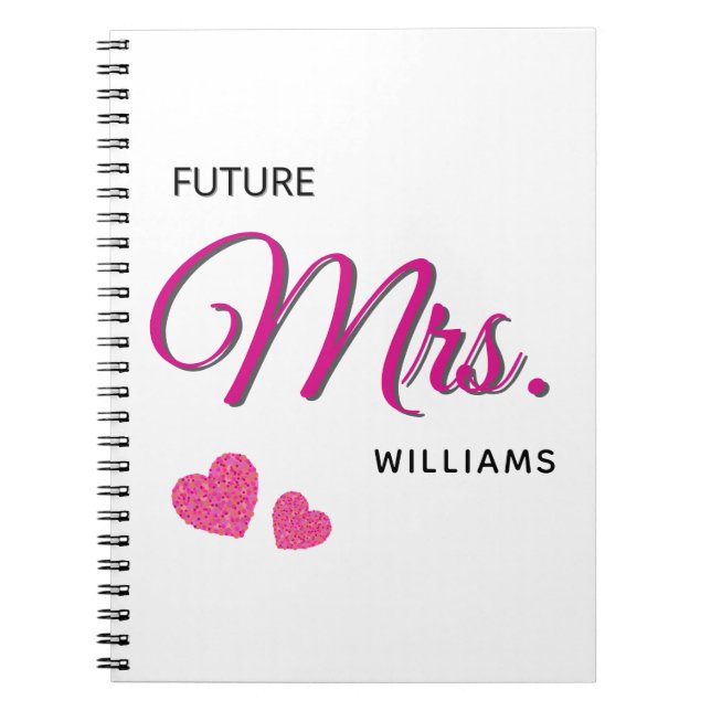 Cuaderno Diseño de boda personalizado para futura señora (Frente)