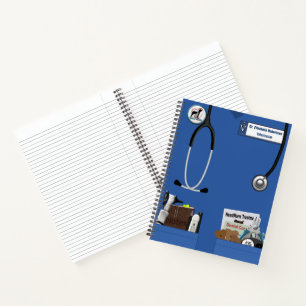 Cuaderno Diseño de bolsillos azules veterinarios