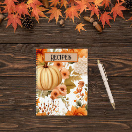 Cuaderno Diseño de Bouquet de calabaza de otoño