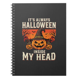Cuaderno Diseño de bruja de calabaza de Halloween siempre_1