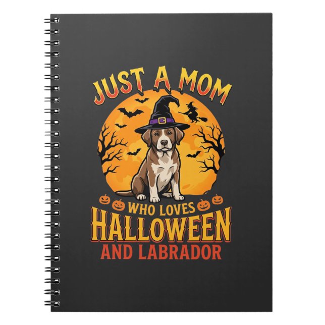 Cuaderno Diseño de bruja madre labrador Halloween_1 (Frente)