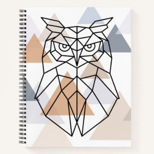 Cuaderno Diseño de búho geométrico