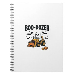 Cuaderno Diseño de Bulldozer Fantasma de Halloween Boo-Doze