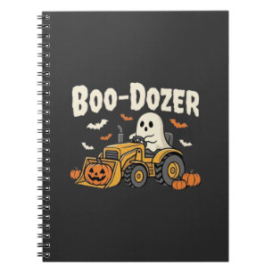 Cuaderno Diseño de Bulldozer Fantasma de Halloween Boo-Doze