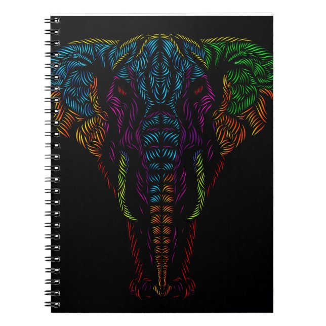 Cuaderno Diseño de cabeza elefante (Frente)