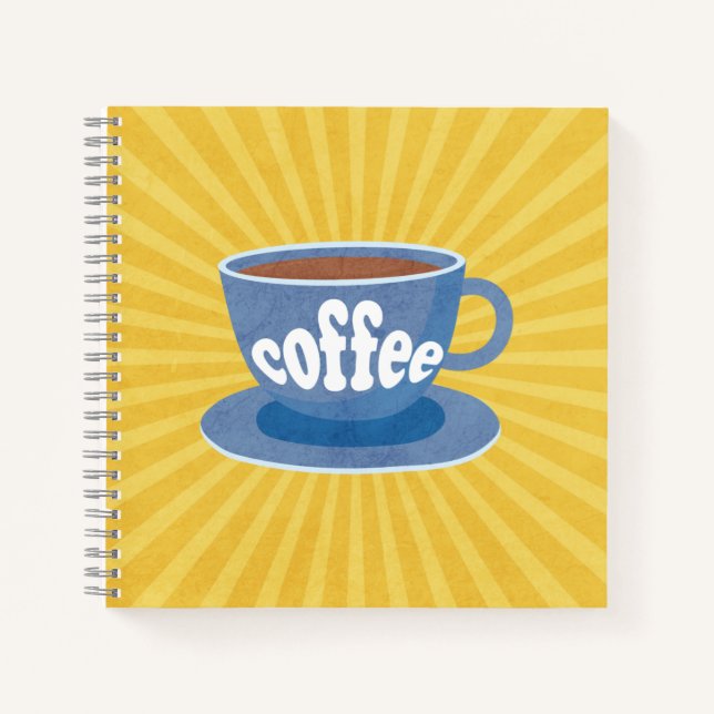 Cuaderno Diseño de café retro (Anverso)