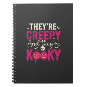 Cuaderno Diseño de calabaza de cráneo de Halloween espeluzn