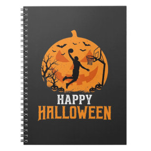 Cuaderno Diseño de calabaza de mate de Halloween de balonce