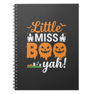 Cuaderno Diseño de calabaza Little Miss Boo Yah de Hallowee
