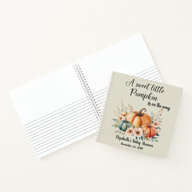 Cuaderno Diseño de calabaza pequeña dulce - Personalizado p (Interior)