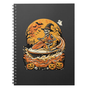 Cuaderno Diseño de calavera de bruja de calabaza de Hallowe