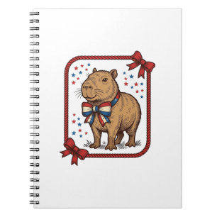 Cuaderno Diseño de camisa de corbata de lazo de capibara pa