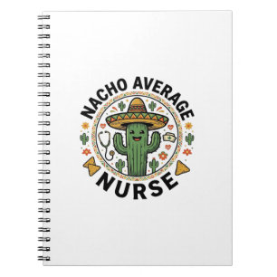 Cuaderno Diseño de camisa de fiesta de cactus de enfermera