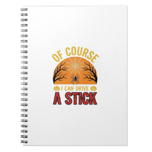 Cuaderno Diseño de camisa divertida de Halloween de telarañ