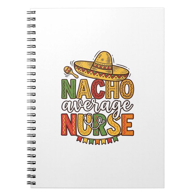 Cuaderno Diseño de camisa Nacho Average Nurse Cinco De Mayo (Frente)