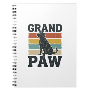 Cuaderno Diseño de camiseta Abuelo Perro Vintage Pata Grand