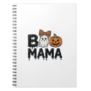 Cuaderno Diseño de camiseta Boo Mama Halloween Fantasma Cal