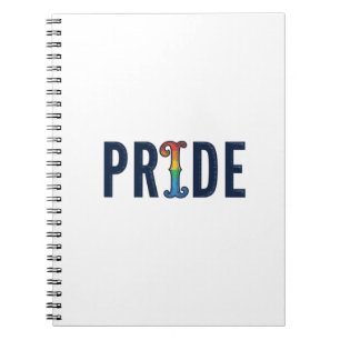 Cuaderno Diseño de camiseta con letras de arcoíris Vintage